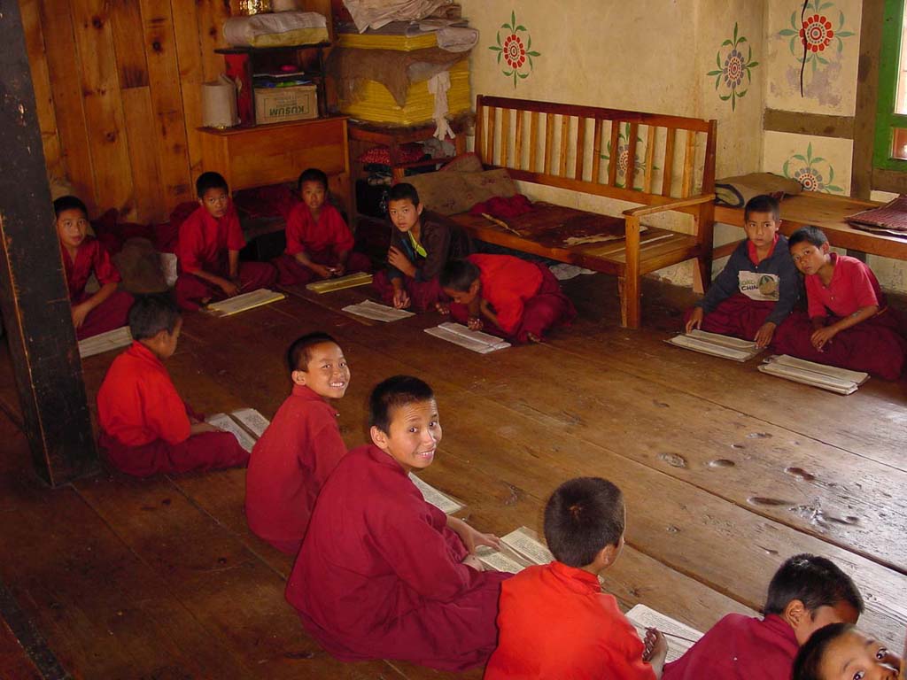 Studying at Chimi Lhakhang