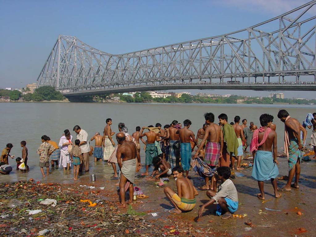 Hooghly River and Howrath Bridge